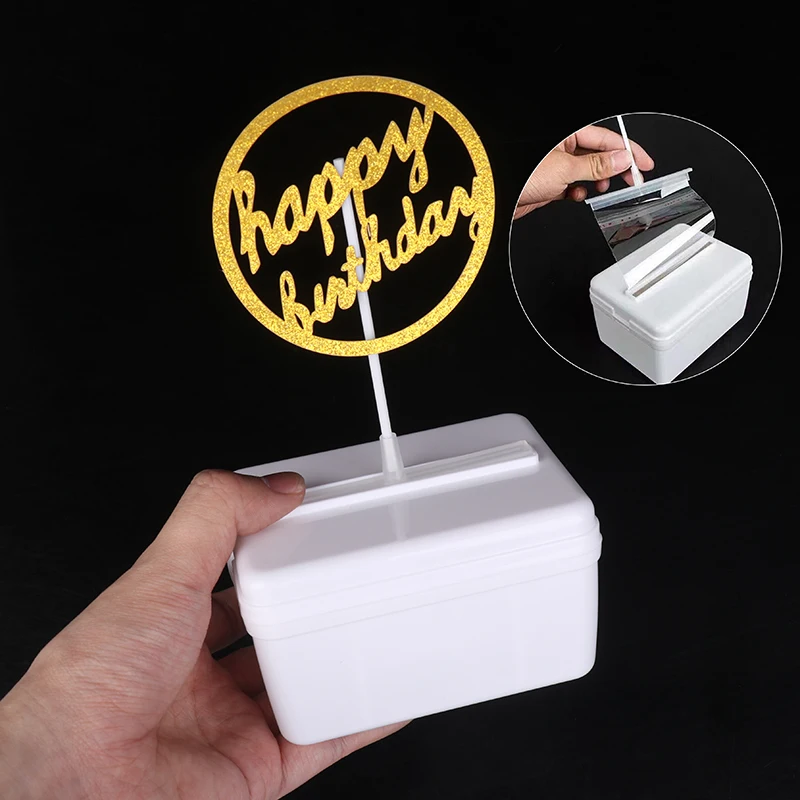 Divertida sorpresa para pastel de cumpleaños, decoración artesanal, caja para tirar de dinero, herramienta creativa reutilizable para hacer pasteles