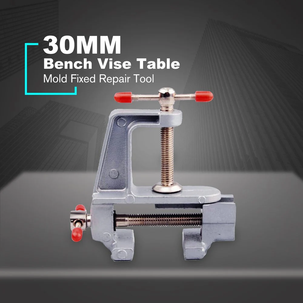 Mini Bench Vise Muliti-Funcational Table Screw Vise Aluminium Alloy 30mm Table Bench Clamp Vise for DIY Craft Mold Fixed Repair