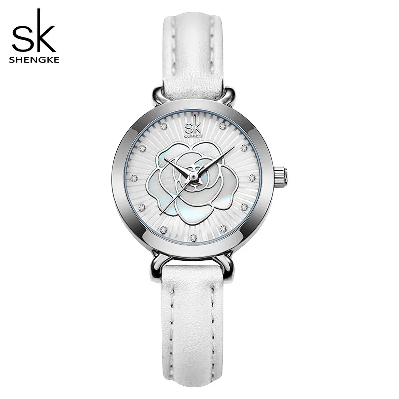 SKWomen-reloj de cuarzo para mujer, accesorio femenino de nicho, resistente al agua, de alta calidad, con correa de rosa, de Shenzhen, en vivo, Broadcast0148