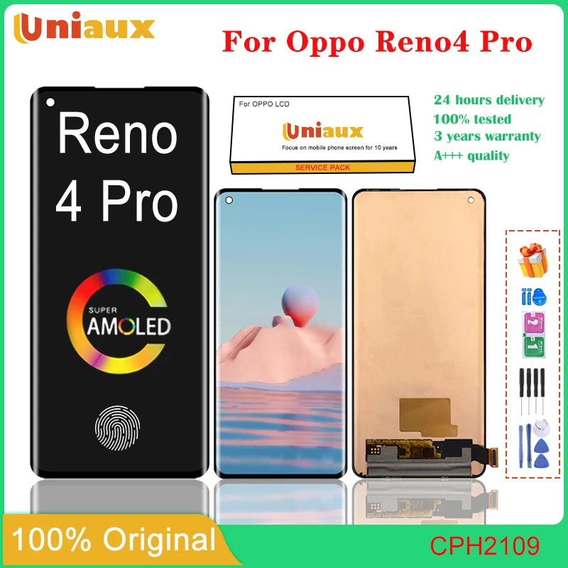 

6.5'' AMOLED For OPPO Reno 4 Pro Mobile Phone LCD Screen Display assembly Touch Screen LCD Panel Replacement