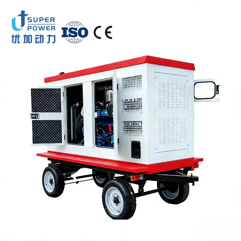 Production Backup Power Continuous Operation Trailer-Mounted 100kVA 125KVA Factory Direct Diesel Generator