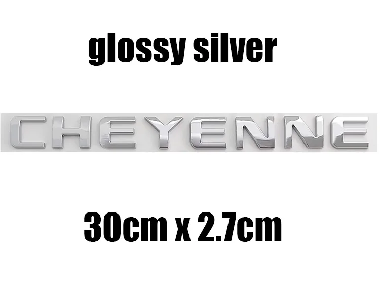 1Pcs 3D ABS Cheyenne Letter Logo Nameplate Emblem Badge Rear Bumper Tail Door Trunk Auto Exterior Styling Accessories