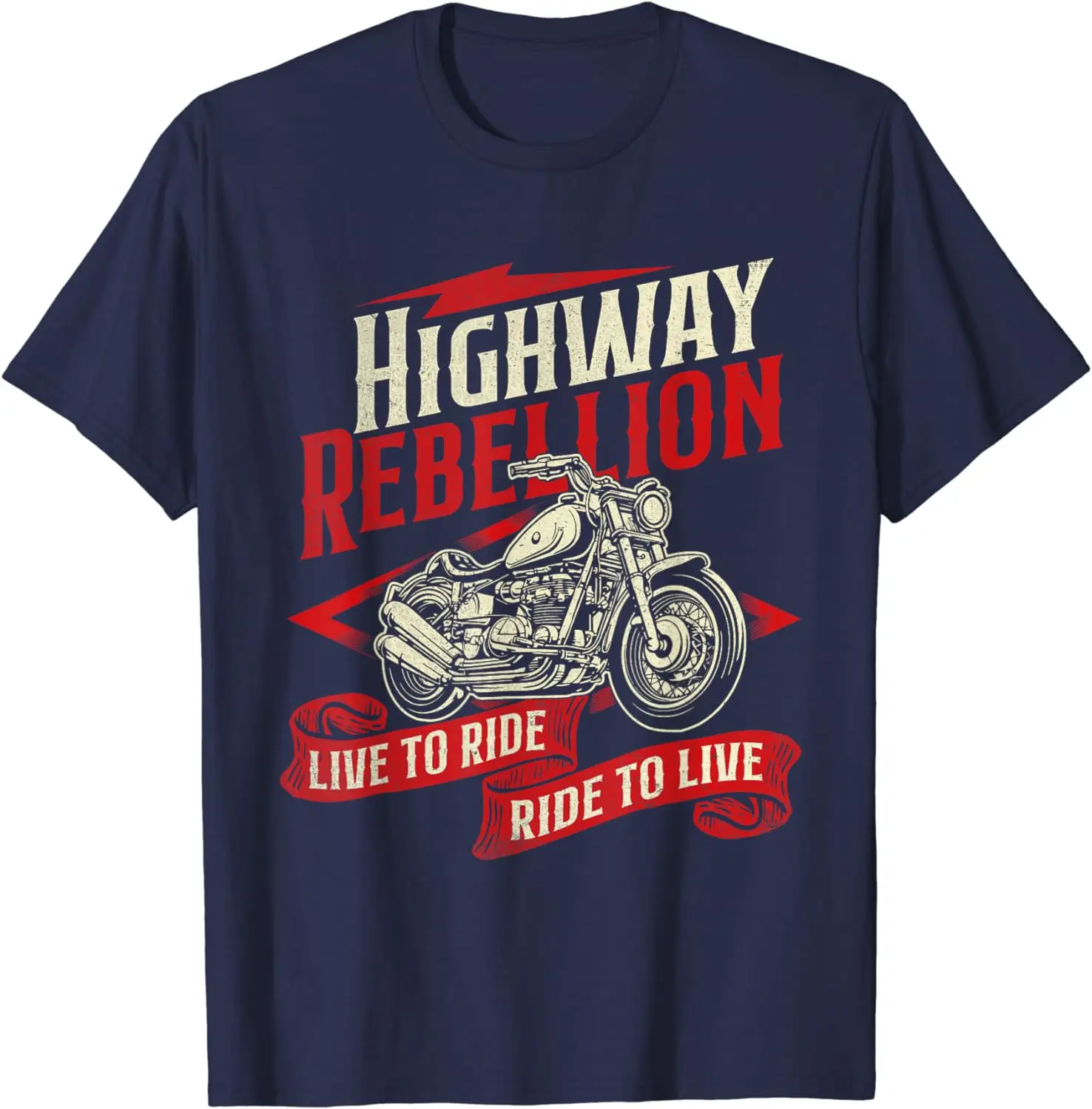 Highway Rebellion - Racing Motorcycling Rider Biker Riding T-Shirt