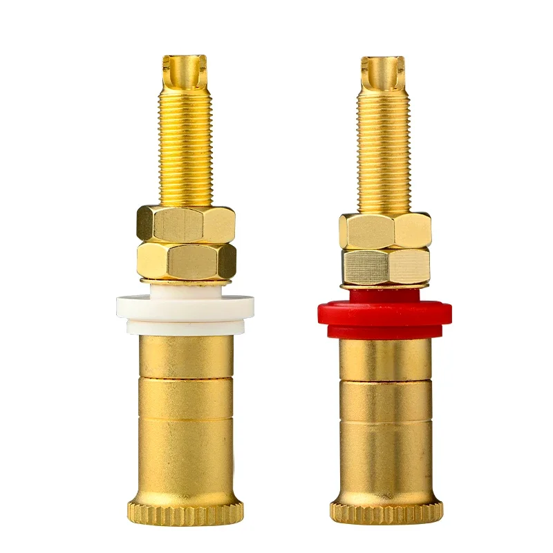 2pcs Banana Binding Post Amplifier HiFi Audio Gold Plated Ternminal Banana Jack Connector