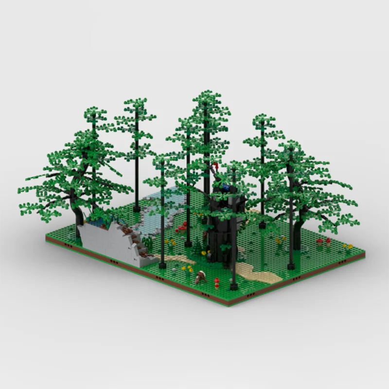 1958 PCS 중세 숲 은신처 장면 건축 블록 맞춤형 DIY 교육 조립 어린이 장난감 생일 선물