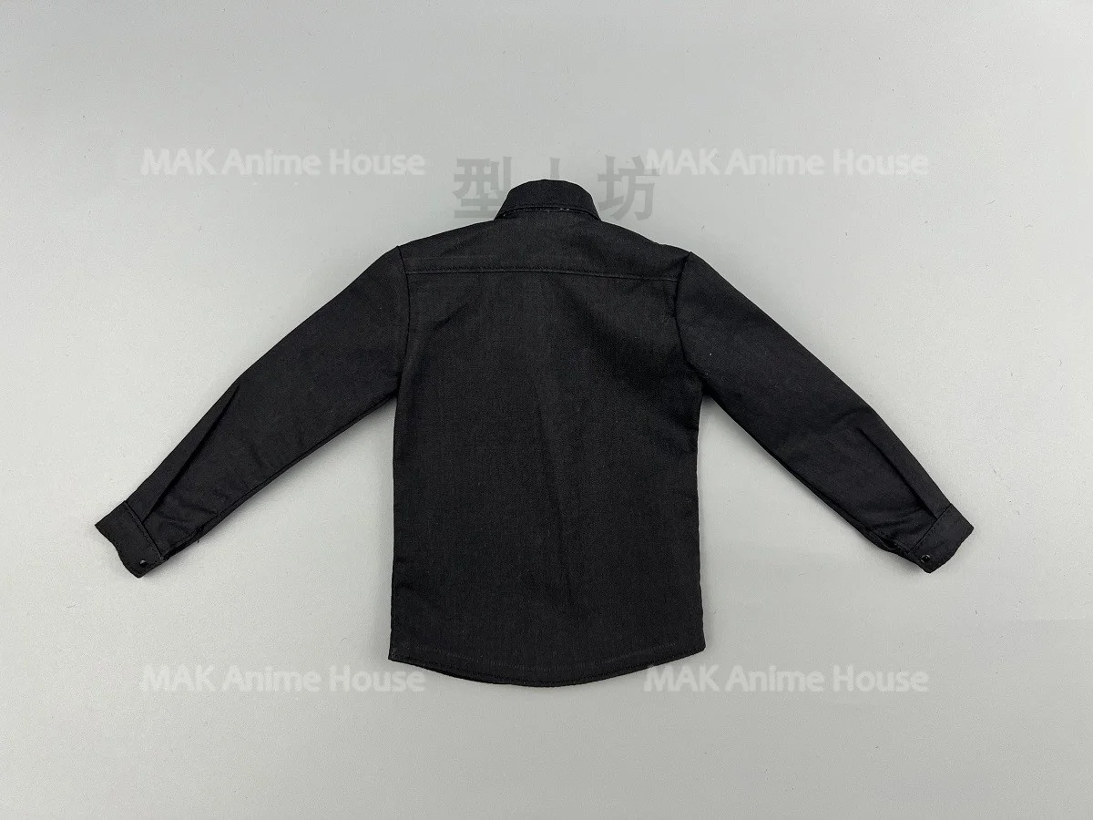 AFS 1/6 Scale Black White High Quality Long Sleeve Shirt Clothes Model for 12'' AL100045 AT011 Male Soldiers Action Figure Body