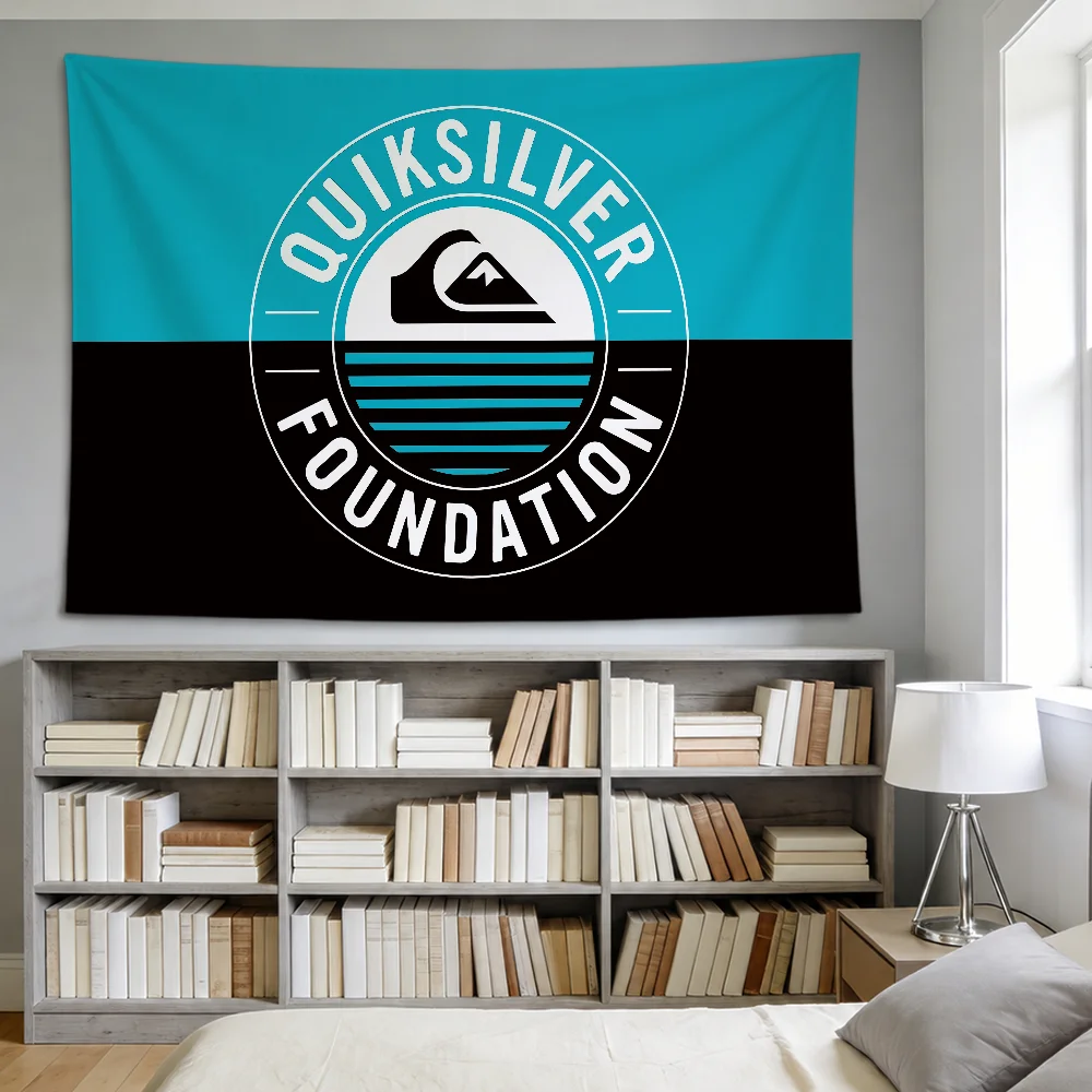 Fashion Retro Vintage Logo Surf Q-QuiksilverS Flag Room Dorm Party Hogar Living Room Wall Hanging Garden Decor Banner Gift