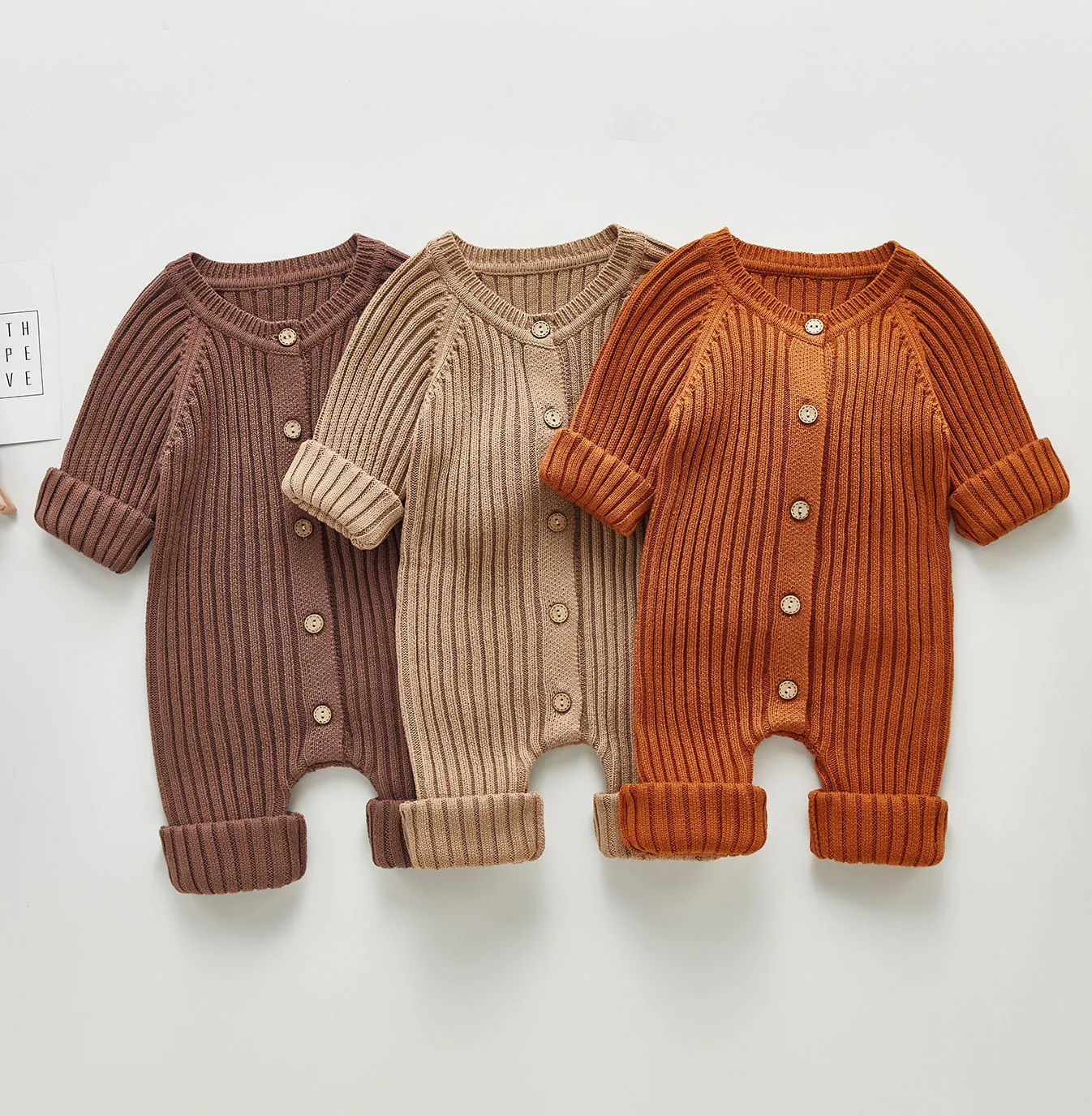 

0-3T Newborn Kid Baby Boy Girl Winter Clothes Knit Baby Sweater Romper Warm Jumpsuit Thick New Born Romper Outfit