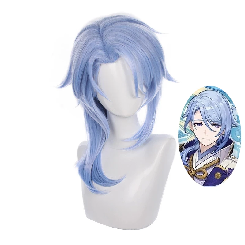 

Game Genshin Impact Kamisato Ayato Wig Cosplay Costume Ayaka Kamisato Brother Ayato Halloween Wigs