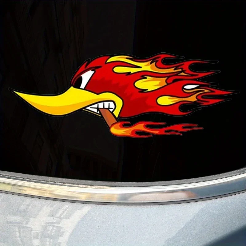 1PC Unique Flame Bird Car Sticker, Sporty Accessory for Car, Make Your Car Stand Out with This Racing-Themed Decal