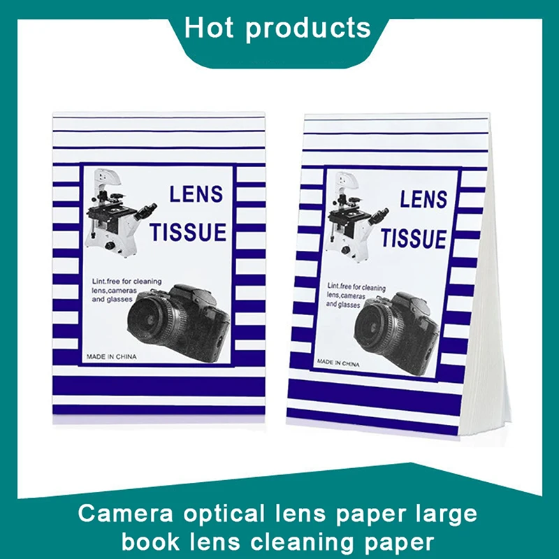 

50 Pcs / Lens Paper 10 * 15cm Large Lens Wiping Paper Single Mirror Microscope COD