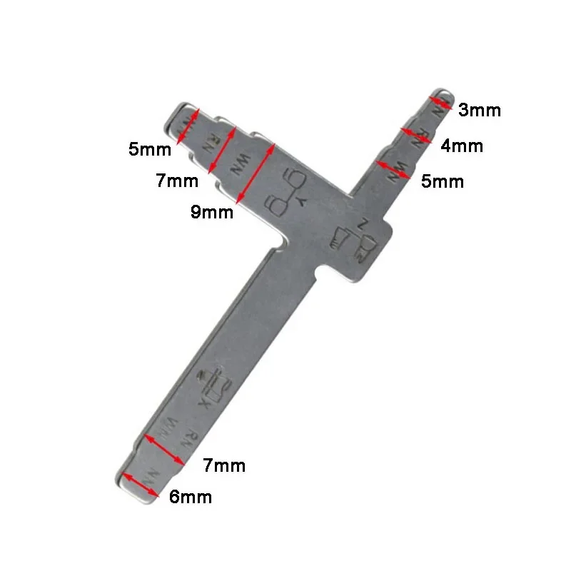 

Dental Interdental Distance Implant Locating Cliper Stainless Steel Implant Measuring Ruler T Shape Ruler Dental Materials