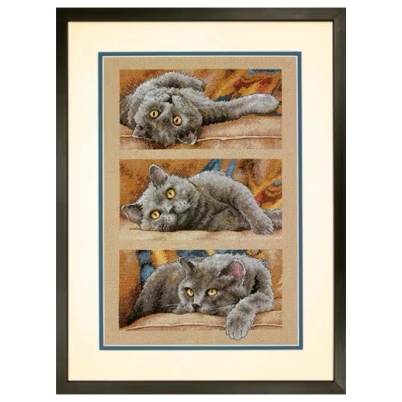 أفضل مجموعة خياطة متقاطعة لمحبي القطط: Amishop Max the Cat بحجم 70 × 35 مم