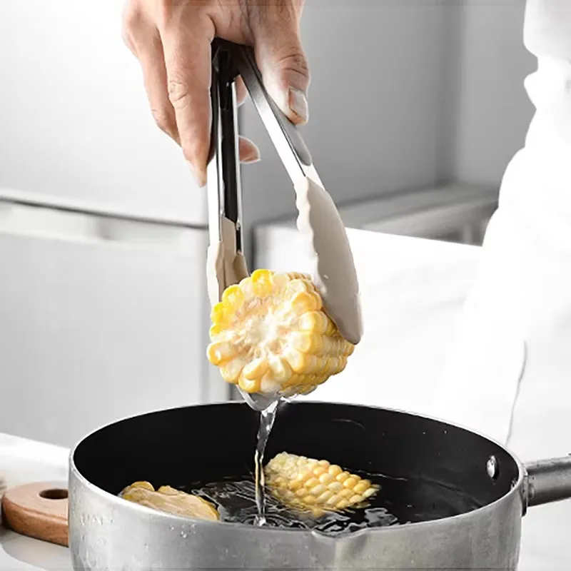 15-Piece Kitchen Utensil Set Featuring Stainless Steel Soup Spoon, Spaghetti Fork, and Silicone Grip Hand Shovel for Home
