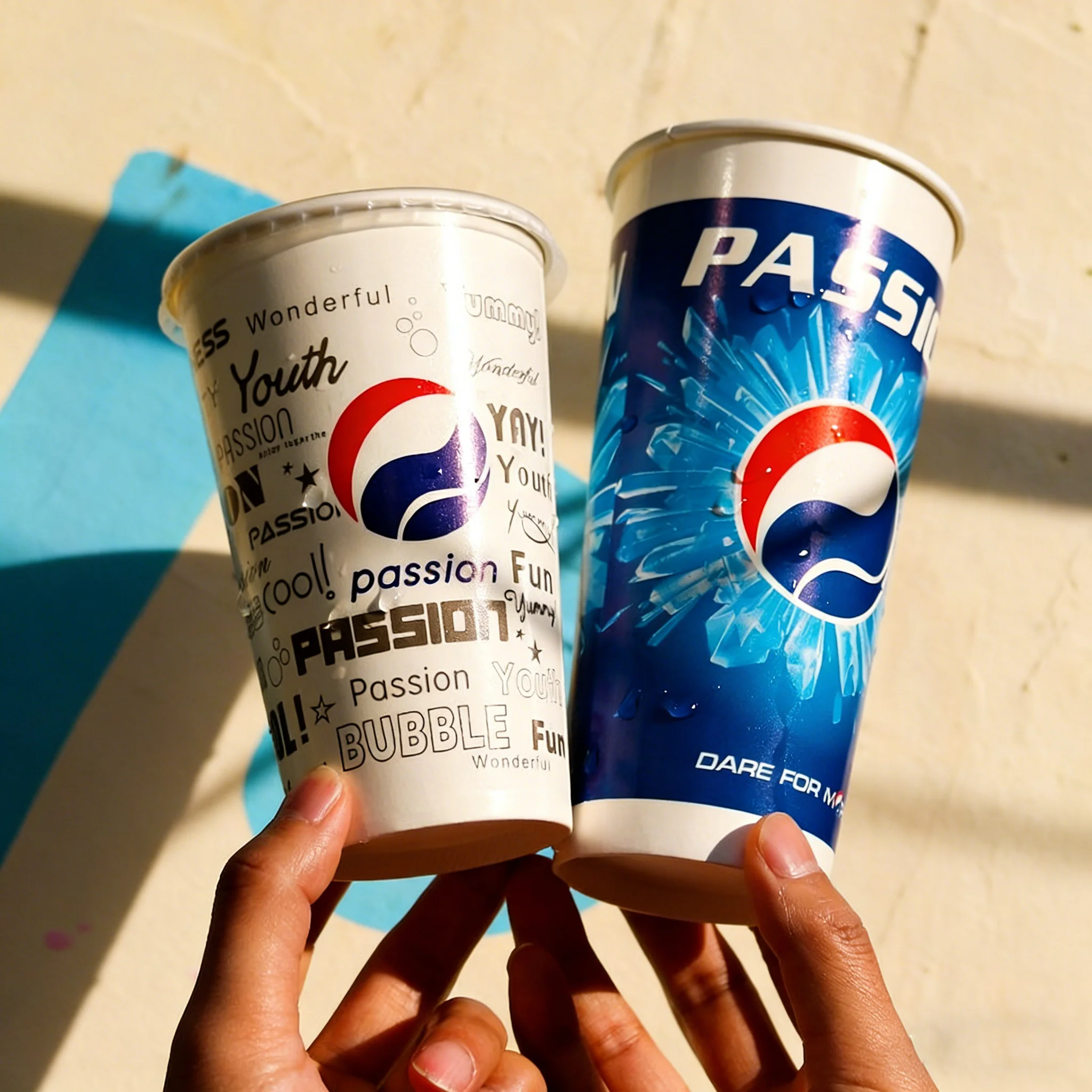 Vaso de Papel Desechable Grueso con Tapa para Bebidas Frías y Refrescos, Uso Comercial, Envase para Bebidas para Llevar, Vaso...