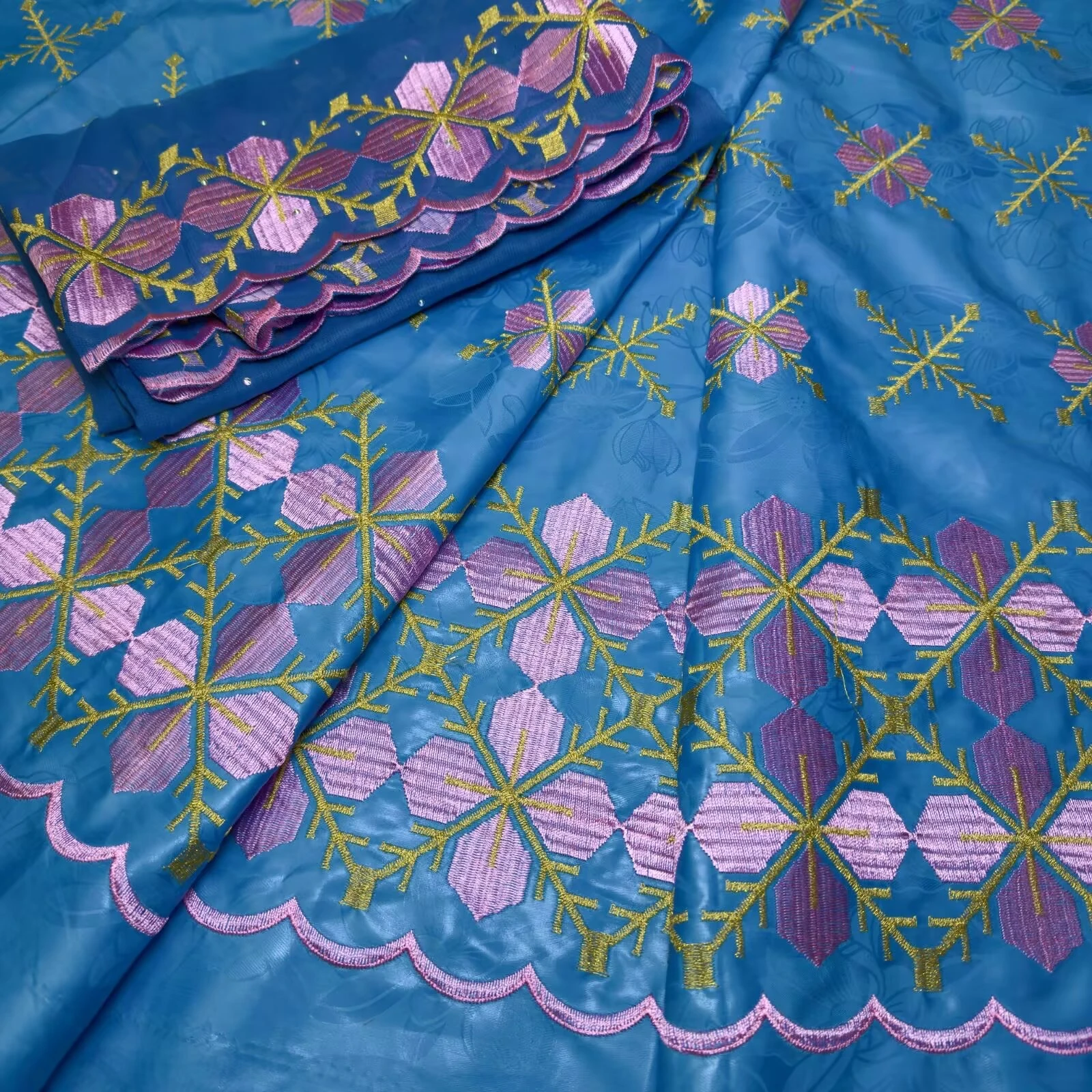 Renda africana bazin e bordado tule 2025 algodão de alta qualidade tecidos bazin broder jacquard baizn riche costura 5 + 2 metros