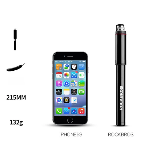 Imagen 2 del producto ROCKBROS-Bomba de bicicleta de aleación de aluminio, Mini bomba de mano de alta presión de 150PSI, Inflador de aire de neumáticos, bomba de aire portátil para bicicleta