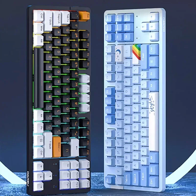 Dareu EK87 Thri Mode Gasket Structure Mechanical Keyboard PBT Hot Swap Office Keyboard Rgb Light N-Key Rollover Game Keyboard