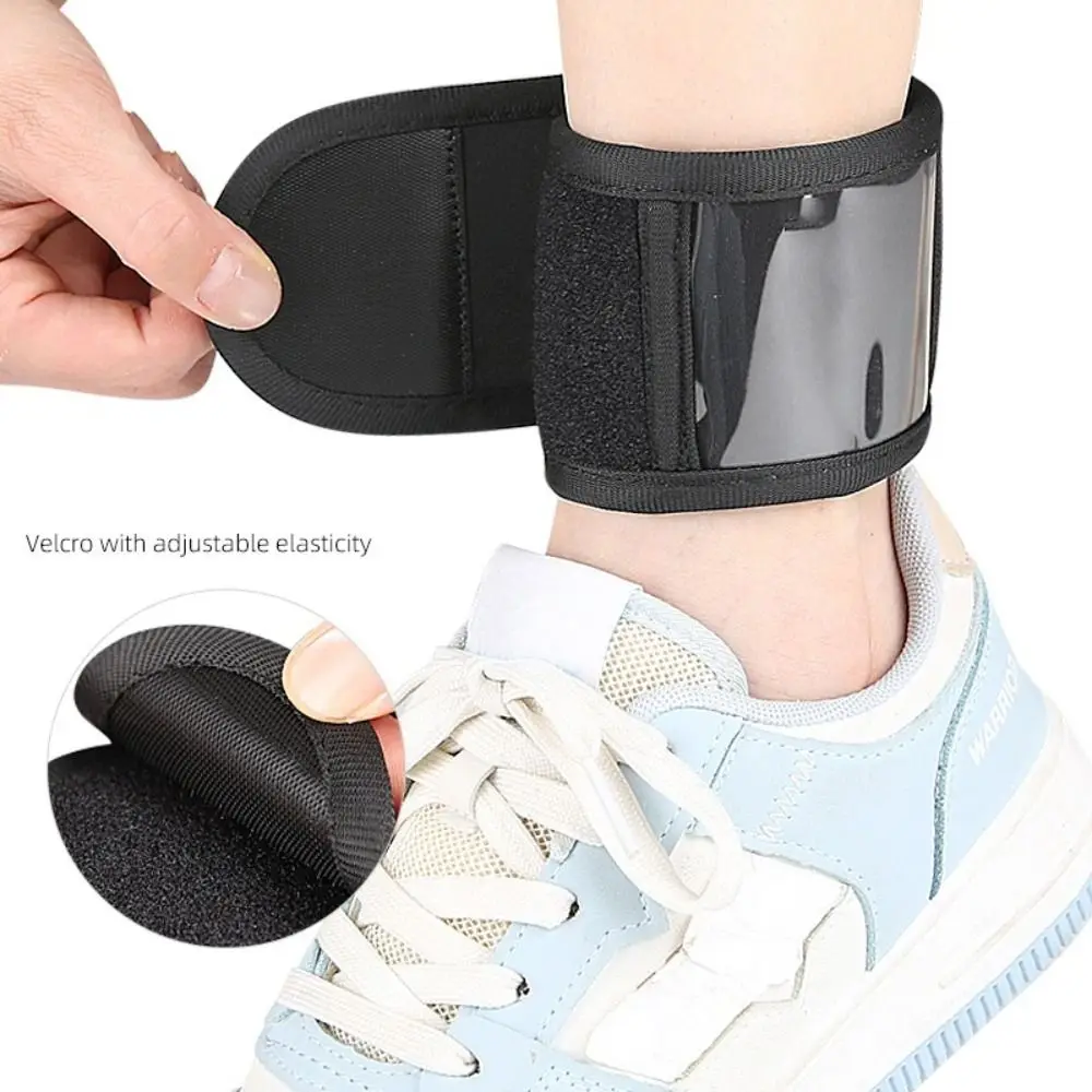 Portable with Transparent Pouch Pedometer Strap Waterproof Adjustable Step Counter Band Elastic Ankle Straps Sports
