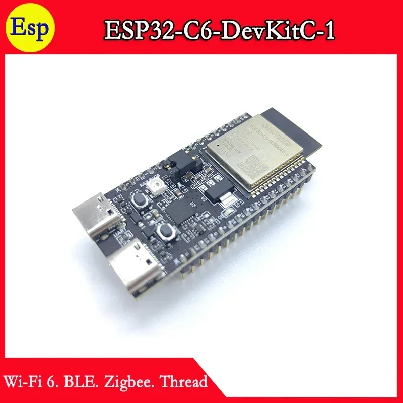 ESP32-C6-DevKitC-1 ESP32 C6 DevKitC 1 ESP32-C6 Espressif carry ESP32-C6-WROOM-1/N8 Wi-Fi 6 BLE Zigbee Thread Development Board