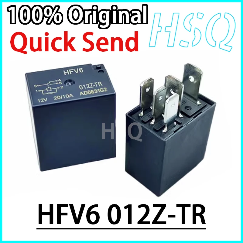 1PCS HFV6 012Z-TR 12V 20/10A 5-pin Conversion Car Relay Brand New Original