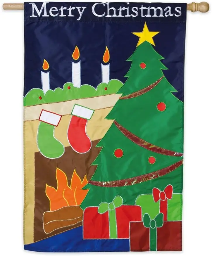 Evergreen Decorative Garden Flag Christmas Tree