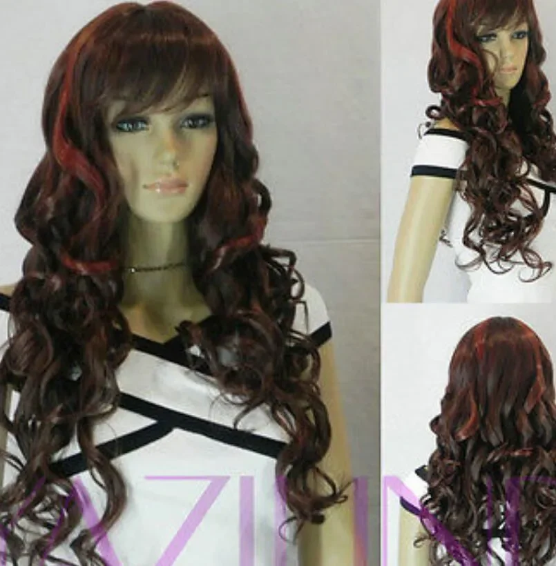 WIG LL Marie Anime Style Long Wavy Hair Wig Costume Black White Bear Mix Wig Renaissance Costume wigs fast deliv