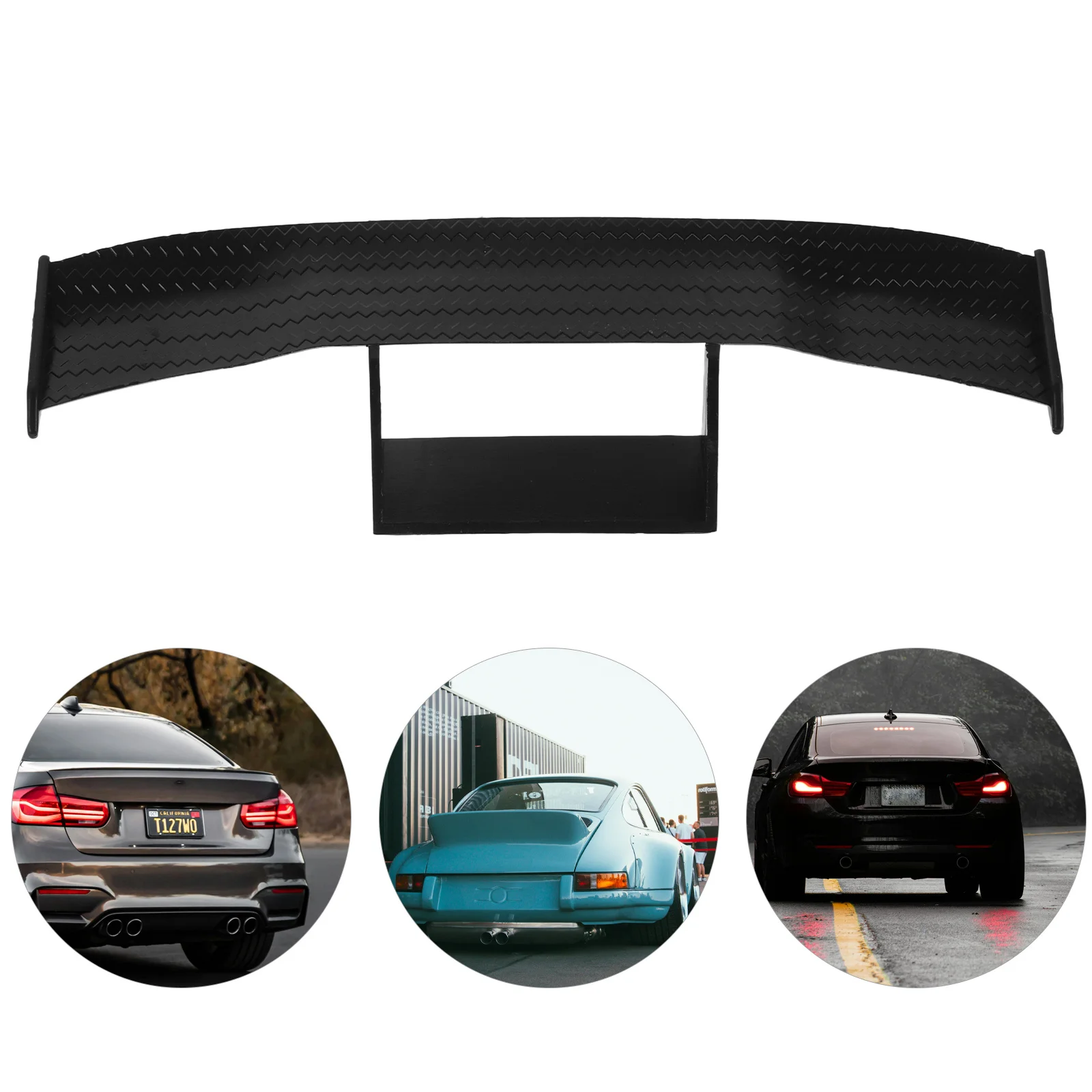 

Car Rear Tail Wing Stylish Universal Mini Spoiler Adhesive Backing Vehicle Aesthetic Upgrade Durable Plastic Material