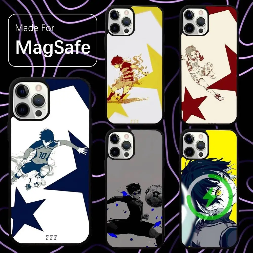 

ANIME Blue Lock Isagi Football Phone Case For iPhone 16,15,14,13,12,11,Pro,Max,Plus,Mini,SE Magsafe Magnetic Wireless Charging