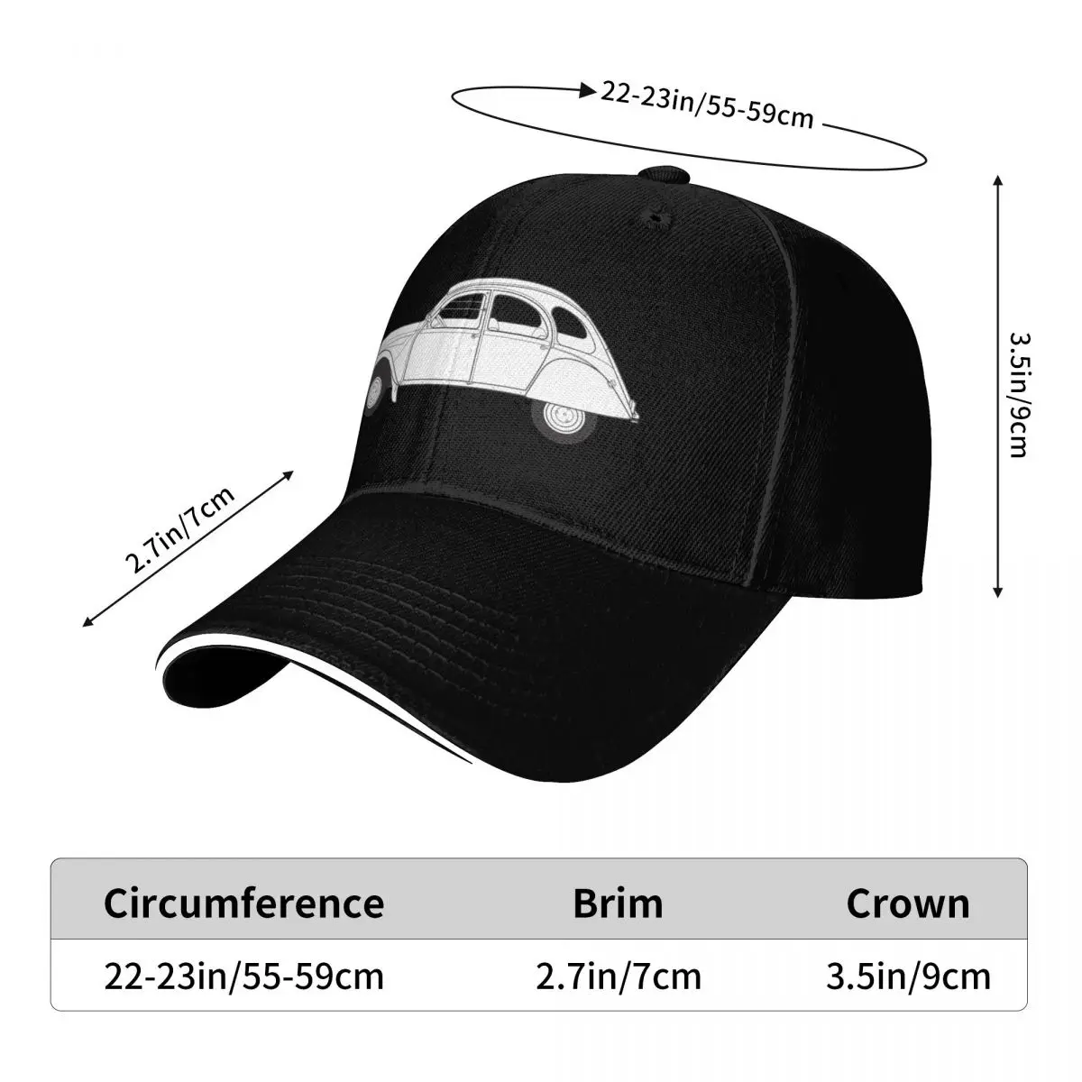 Citro?n 2CV الكلاسيكية خمر سيارة قبعة بيسبول أبي قبعة الشتاء قبعة فاخرة امرأة قبعة الصبي المرأة