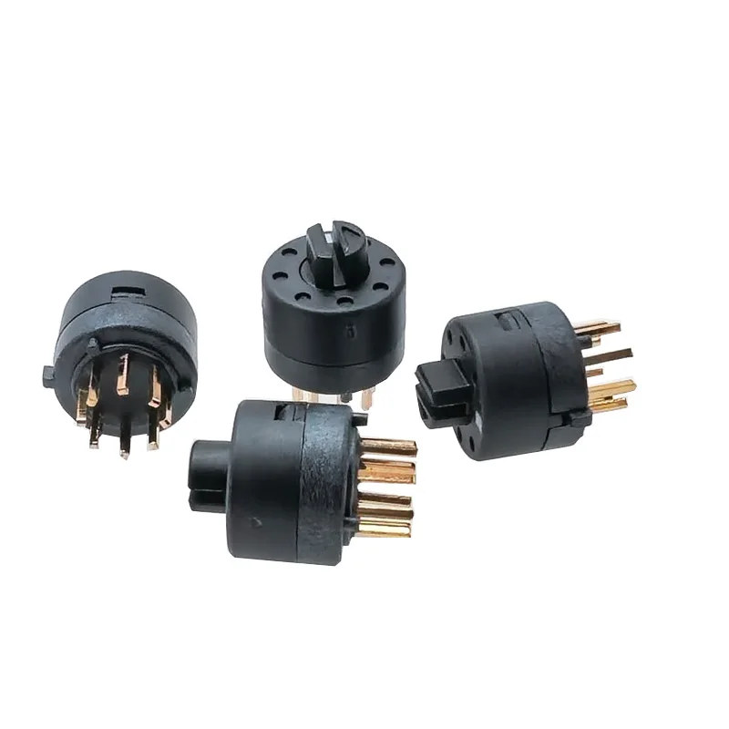 5PCS Original Dailywell 9mm Rotary Switch RT-0C8-D Short Handle Gold-plated feet 8 levels 360 Degrees