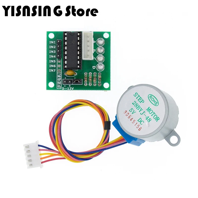 5V 4-Phase 28YBJ-48 DC Gear Step Stepper Motor ULN2003 Driver Board ULN2003 PIC MCU DIY