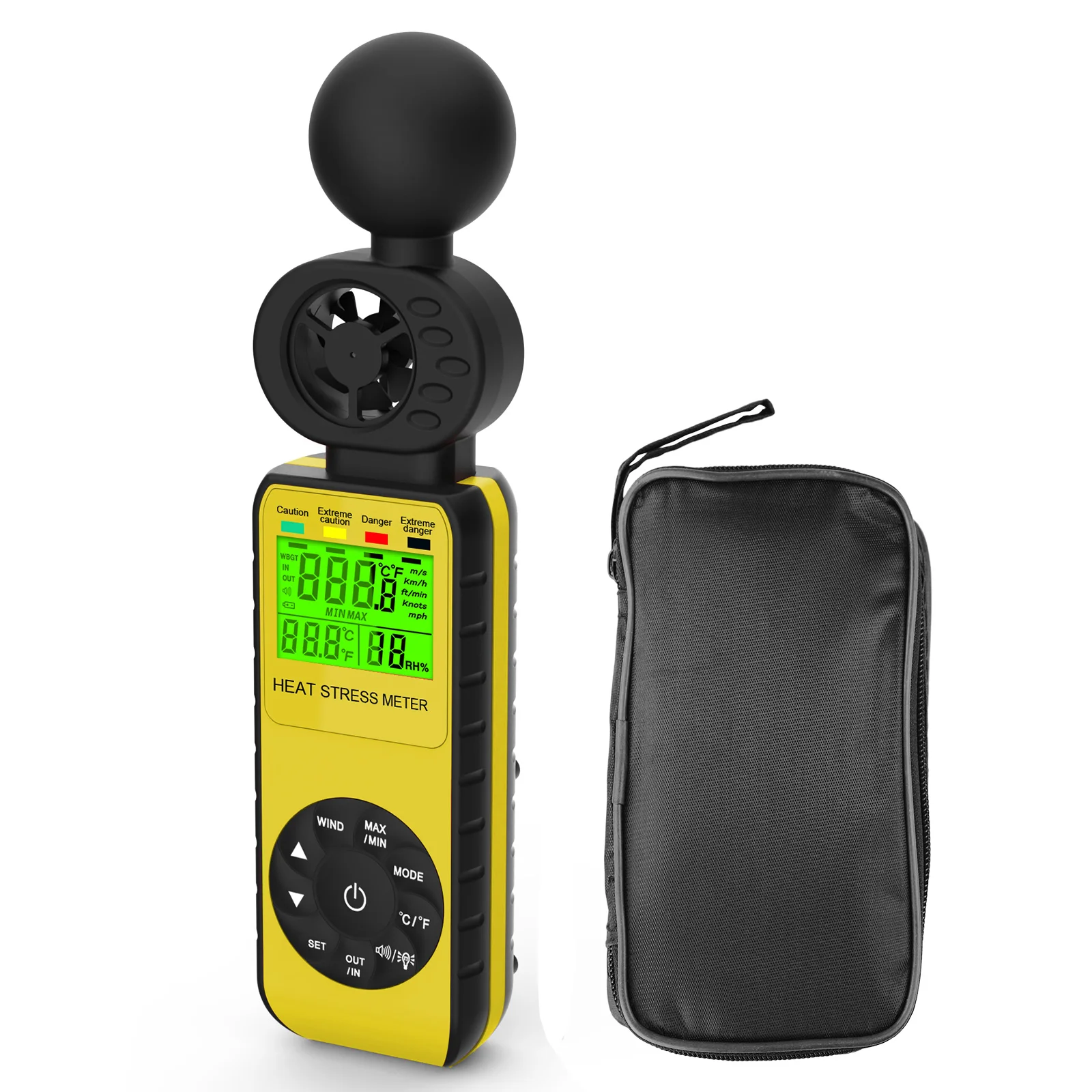 BTMETER BT-881W Air Anemometer RPM Meter Wind Digital Tachometer Handheld 4 In 1 Wind Speed Meter With Humidity Temperature Test