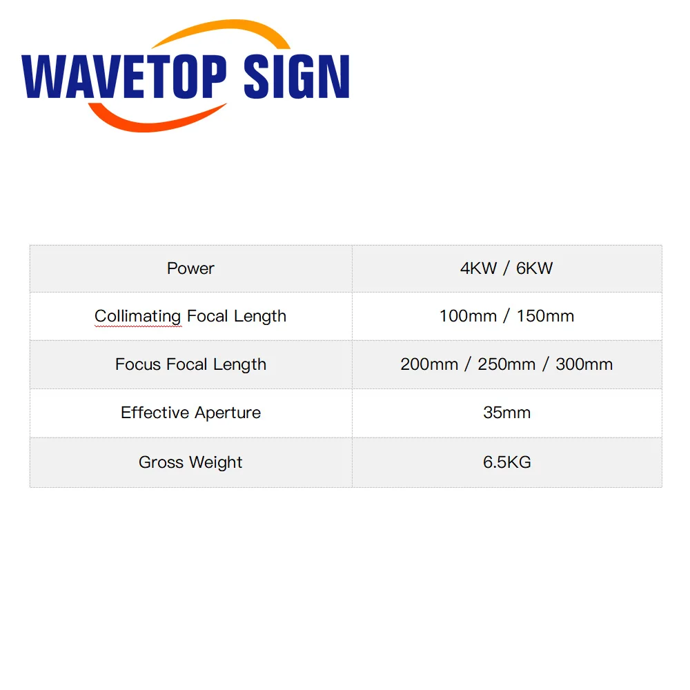 WaveTopSign WSX سوينغ لحام رئيس ND60B 4KW-6KW QBH موصل كوليميون عدسة F100/150 مللي متر البعد البؤري 200/250/300 مللي متر