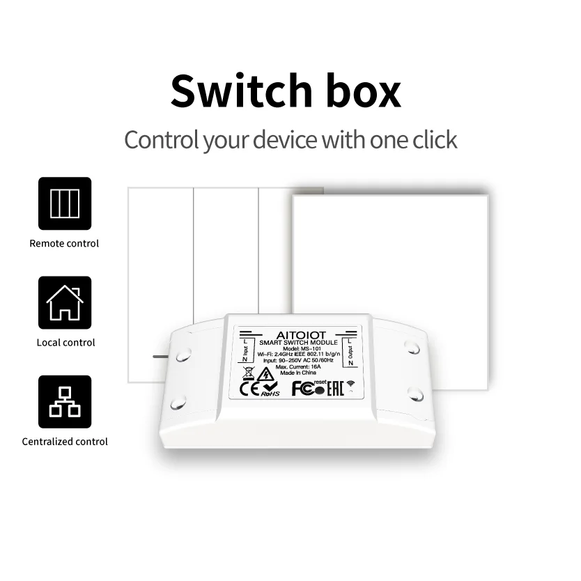 WiFi Bluetooth Smart Light Switch Universal Breaker Timer Smart Life APP Wireless Remote Control Works