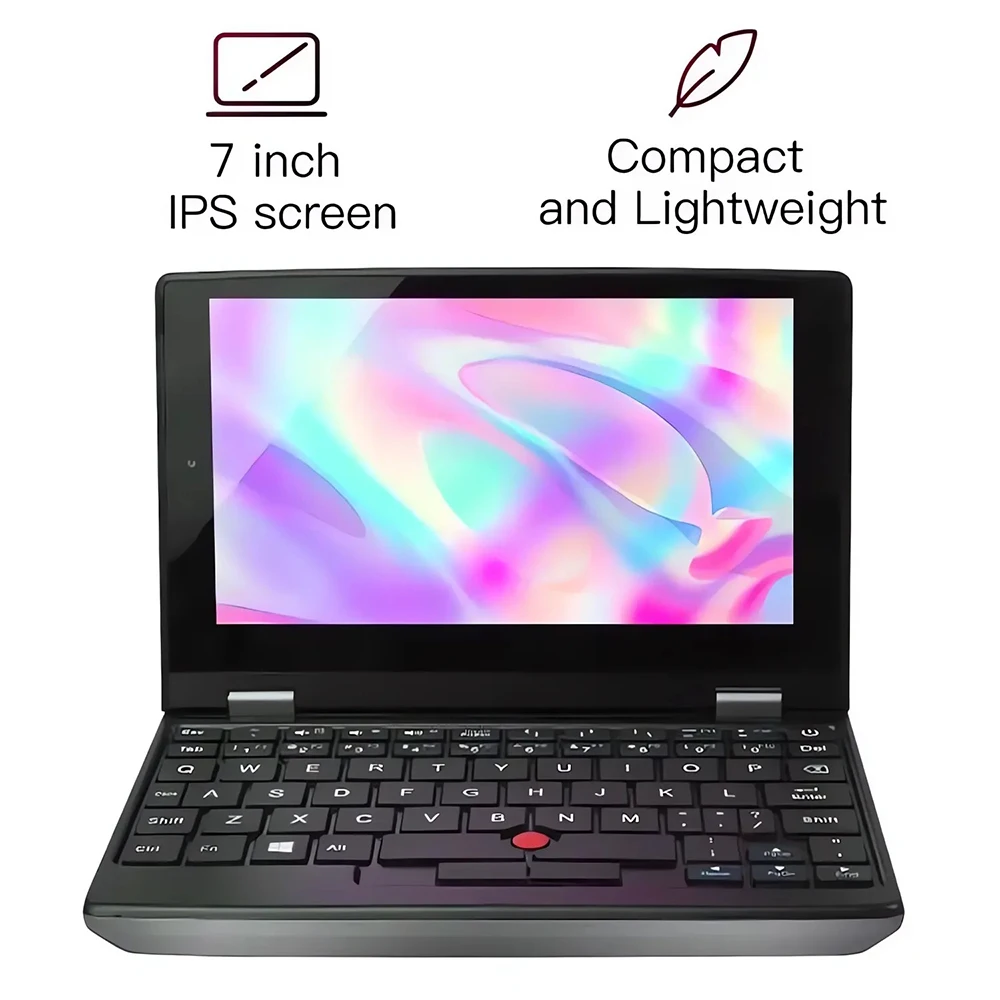 7 Inch Pocket Laptop 12G RAM 1TB SSD Touch Screen Intel J4105 Notebook Windows 10 Portable Mini Laptop  PC MicroComputer Webcam