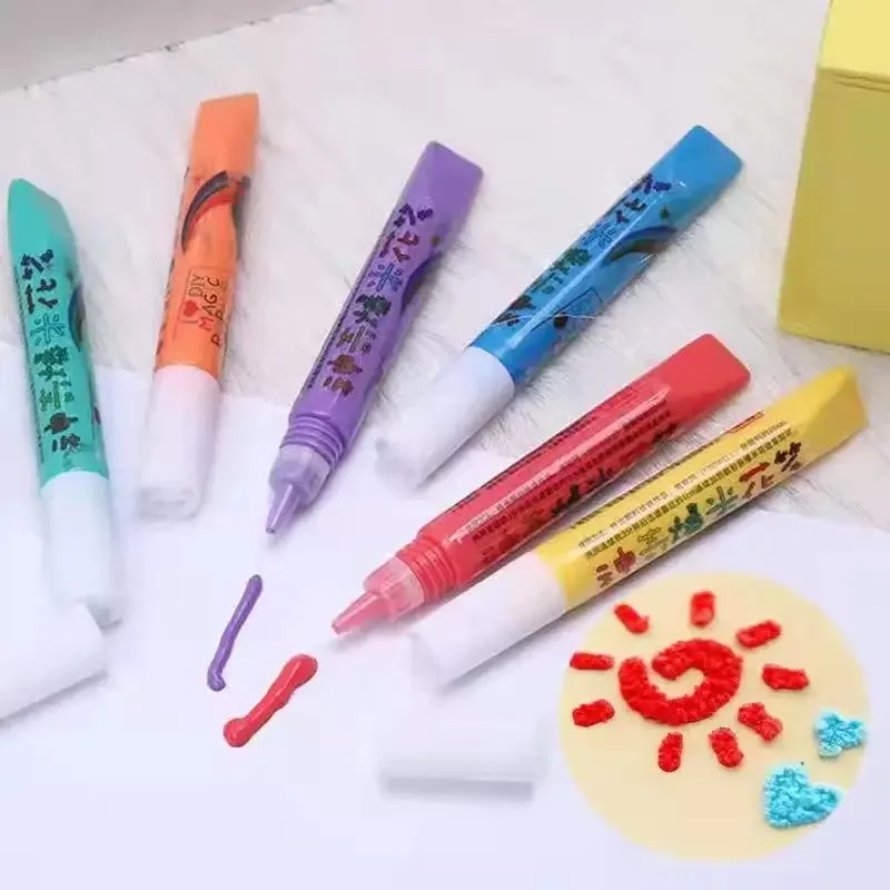 Popcorn Pen 3D Cotton Pen Children Album Bubble Pen Creative Personality Graffiti Paint Painting Novelty Aesthetic Stationery