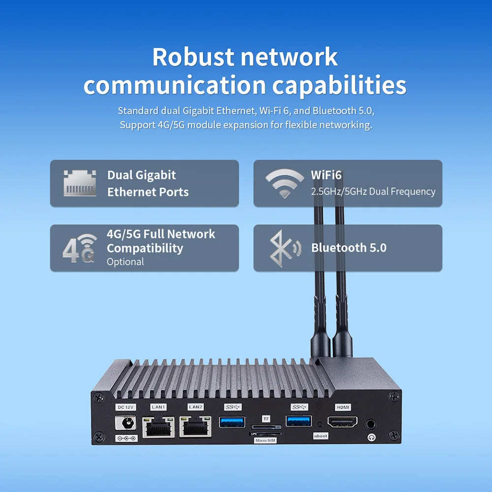 Liontron Rockchip RK3576 Arm DEC-3576 Development Board HD Mini PC High-Performance AI WiFi SBC for IOT Smart POS Terminal Board