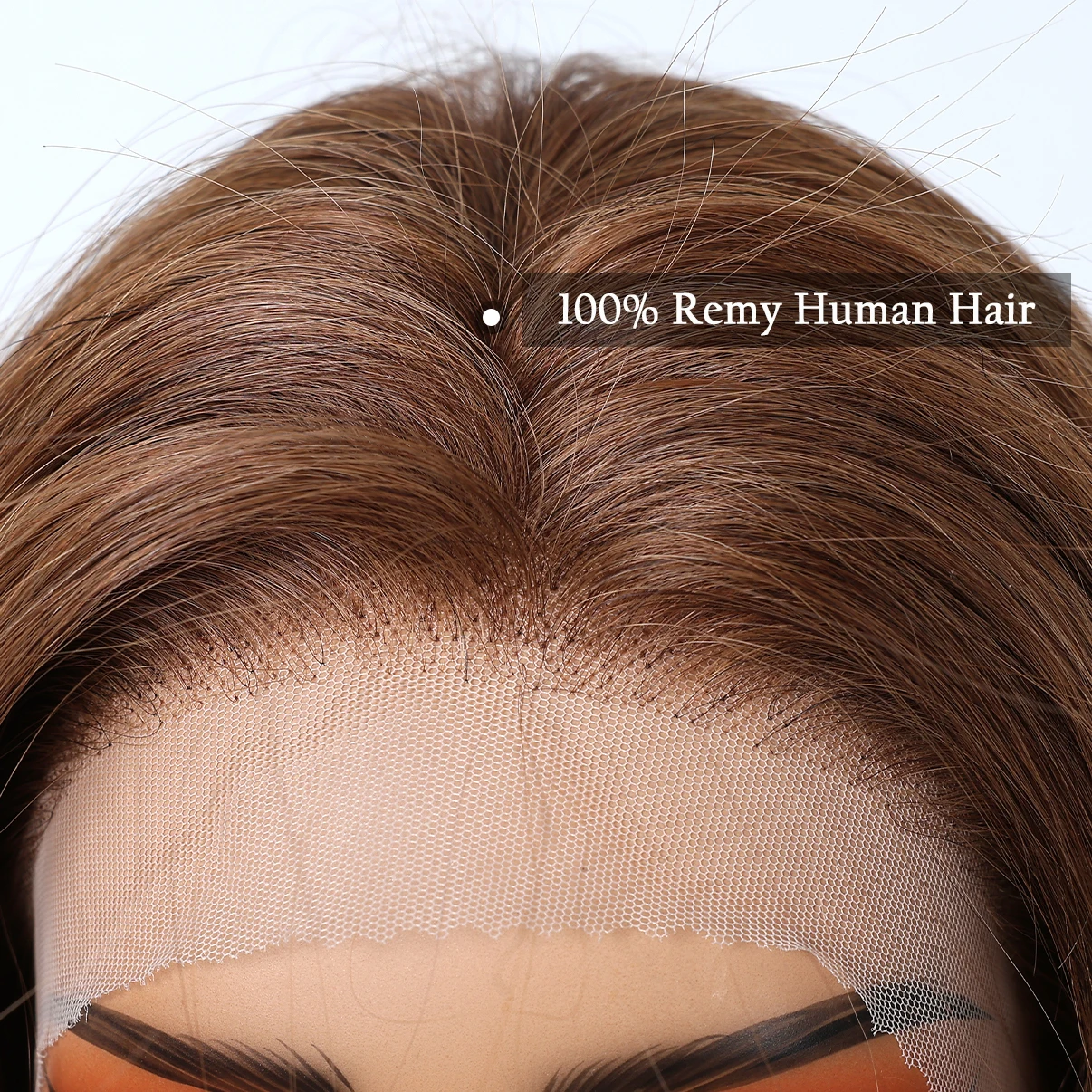 13*4 Lace Front Human Hair Wigs Natural Brown Short Straight Bob Lace Frontal Wigs for Women Daily Use Remy Human Hair Lace Wigs