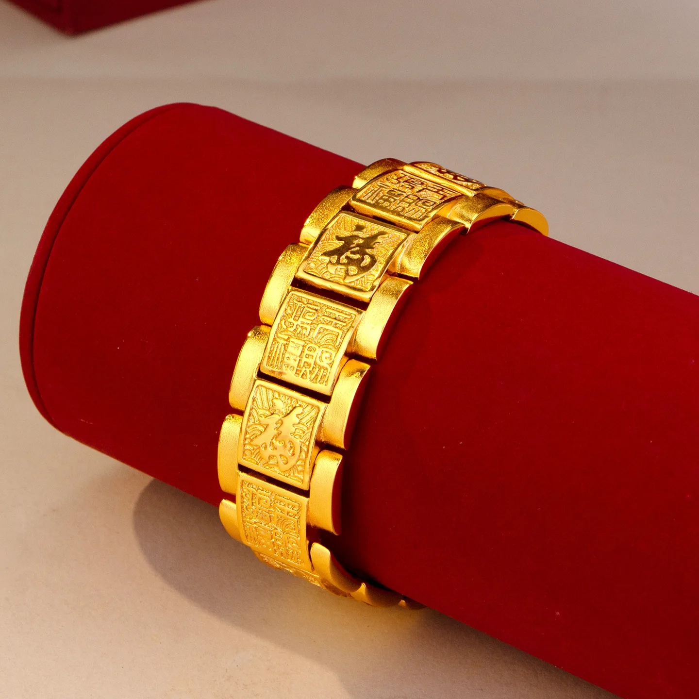 

9999 24K Real Gold God-given Hongfu Bracelet Men’s Fashionable Fortune Bracelet