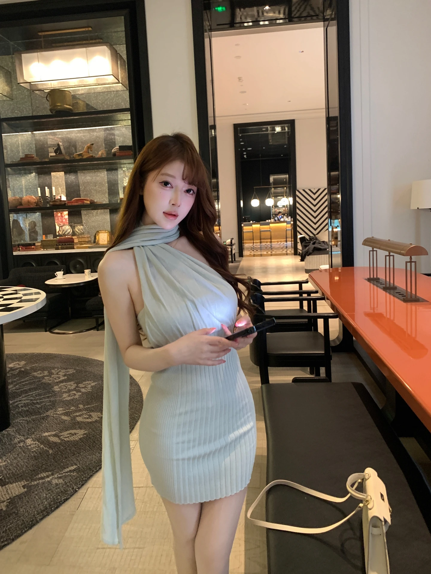 

M900 Ne Hanging Dr Women's Knitted Slim Fit Bodycon Skirt Sa Design 2026 New Sle Ele Ladylike Skirt Tourist Wear