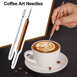 Coffee Needles Stainless Steel Coffee Pull Flower Needle Carved Stick Espresso Latte Coffee Art Pen Fancy Cafe Barista Tools