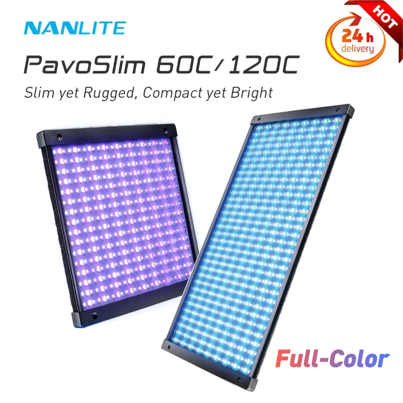 

Nanguang Nanlite PavoSlim 60C/120C Full Color RGB Light 2700-7500K Panel Light for Live Streaming Studio Light Fill Light