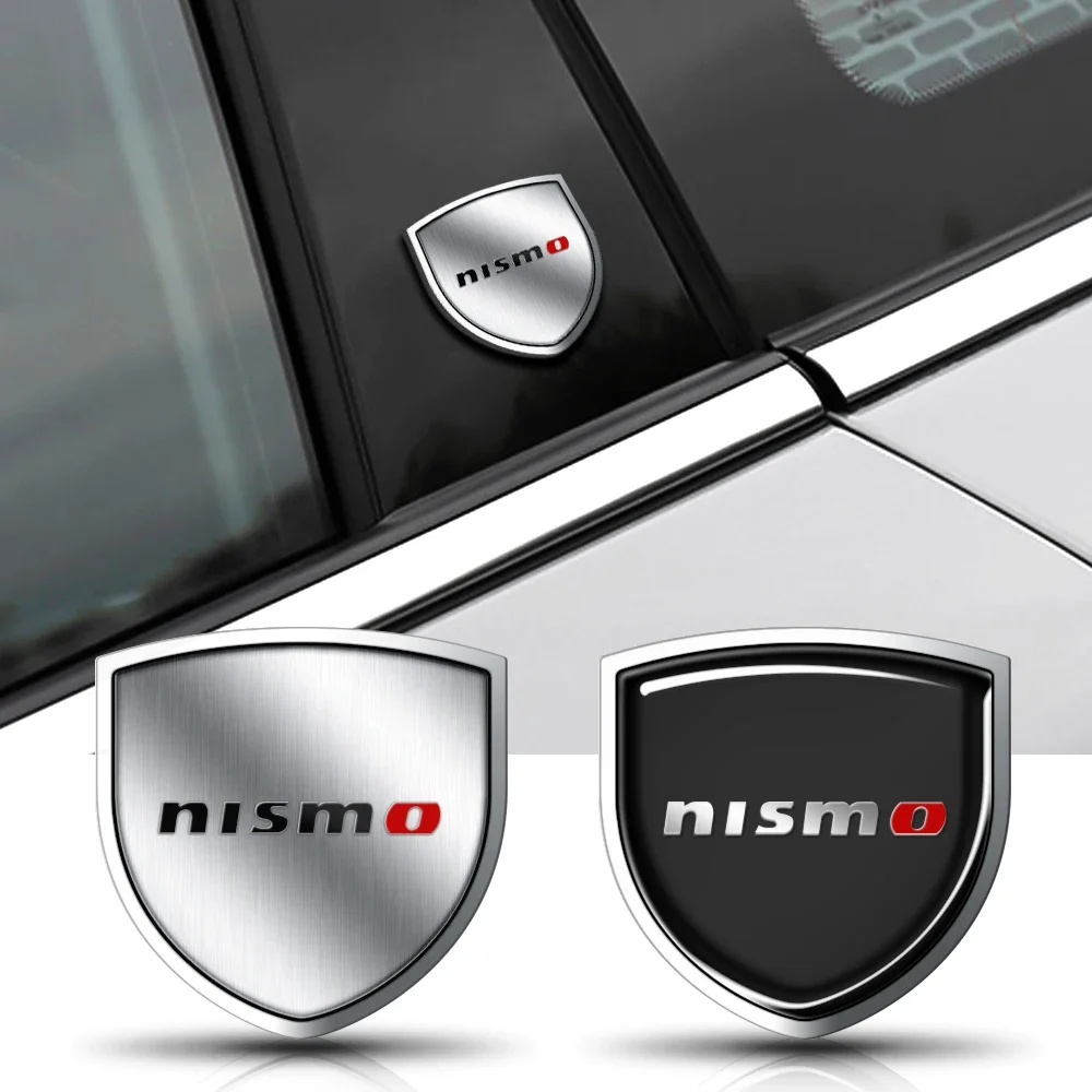 3D Metal Car Body Fender Emblem Shield Stickers Decor Auto Accessories For Nissan Nismo Tiida Teana GTR Versa Almera X-Trail