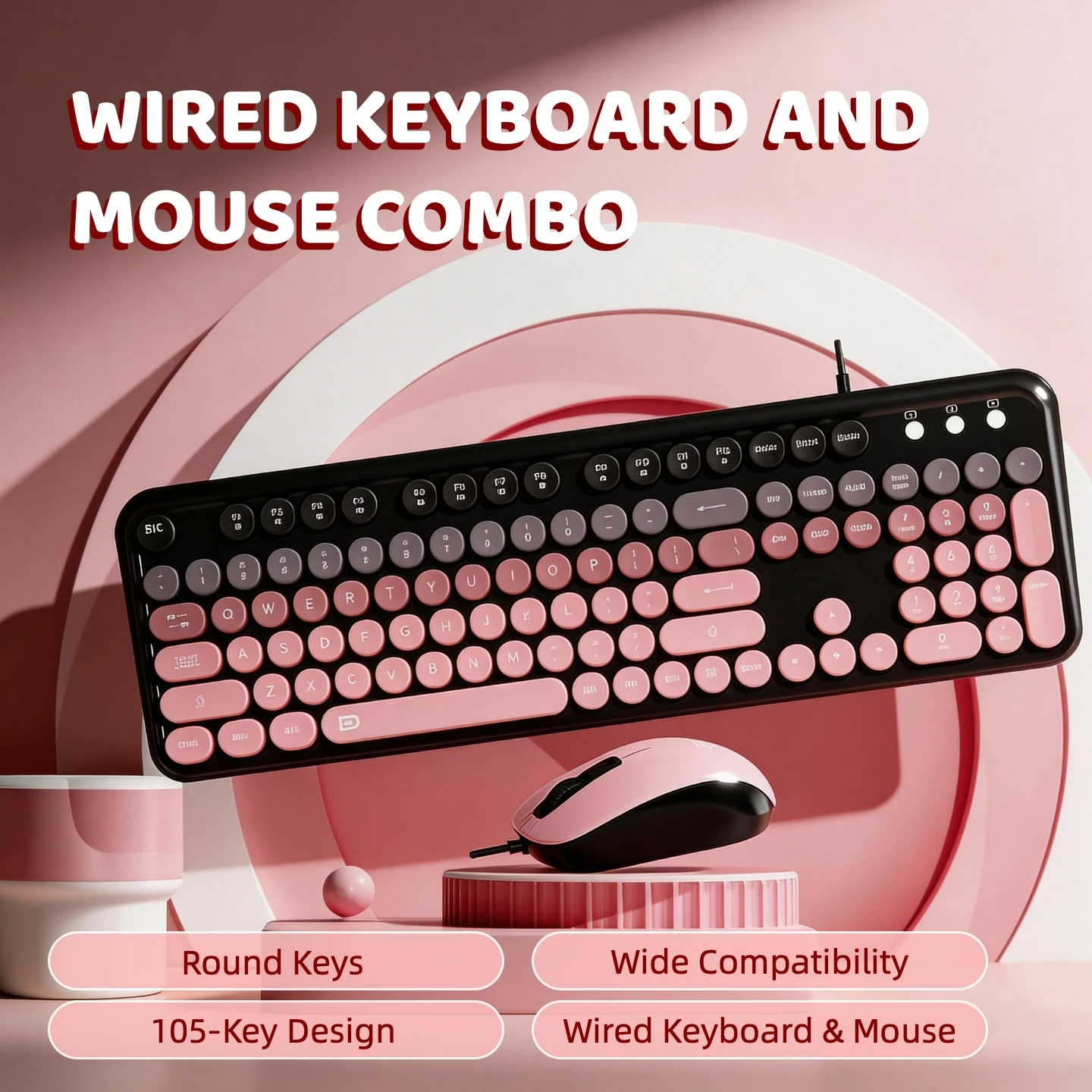 Aesthetic Typewriter Keyboard - Desk Setup Productivity 评论和价格