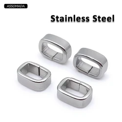 3mm X 5mm Stainless Steel Ring For Leather Rope Necklace Ornament Ring Handmade Bracelet Cord DIY Jewelry Making Accessories
