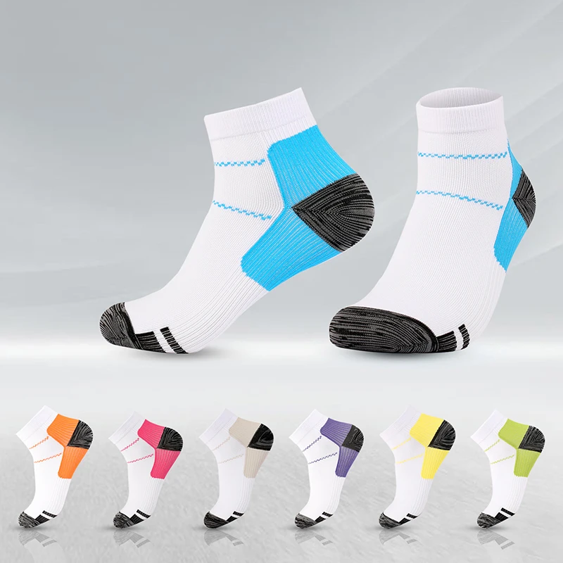 New Summer Compression Socks White Men's Plantar Fascia Compression Stockings Casual Running Cycling Basketball Outdoor