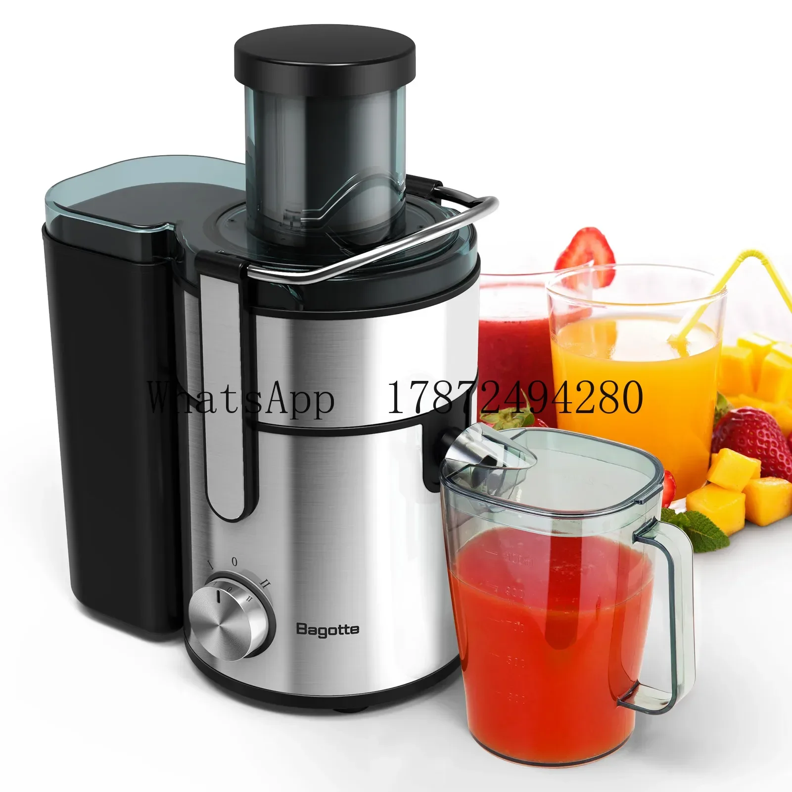 Electric Automatic Citrus Juicer Big Mouth Slow Juicer Cold Press Masticating Juice Machine