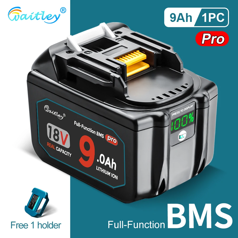 Waitley Battery Pro voor Makita 18V elektrisch gereedschap BL1860 Oplaadbare batterijen met Samsung-cellen / vervangende accessoires