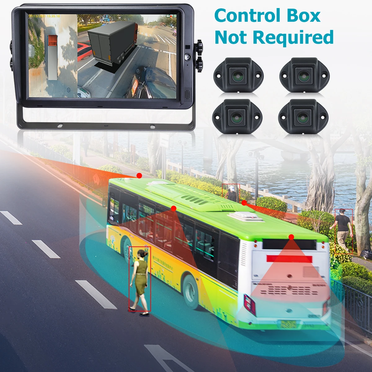 STONKAM 360 degree cameras bird view system for reversing truck bus heavy  vehicle support wifi gps tracking